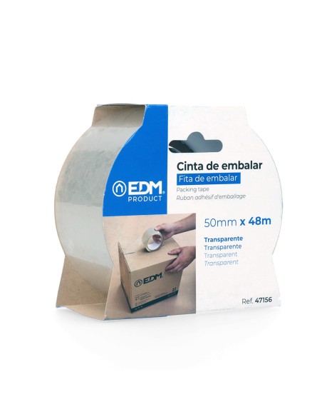 Cinta de embalar transparente 48 micras 50 mm x 48 m