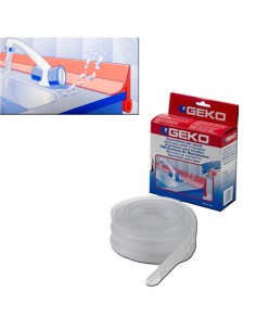 Guarnicion pvc para lavabos - fregaderos transparente 130 cm