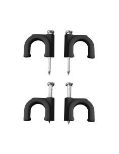 Grapa para cable manguera tubular 2 x 1,5 mm n°07, negra, caja 100 uds