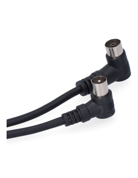 Prolongación macho hembra tv-video 9,5mm 2,5m envasada negra