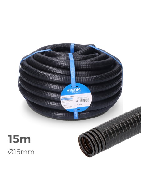 Corrugado para exterior medida 16mm m-25 15m ce