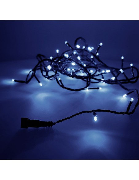 Guirnalda easy-connect 4m 60 leds azul 30v (ip44 interior-exterior) total 1,08w