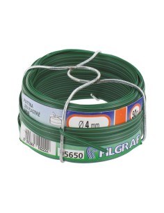 Alambre forrado verde, calibre 4 mm x 50 m