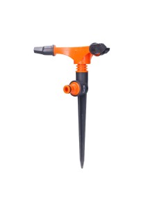 Aspersor rotativo de tres brazos con estaca