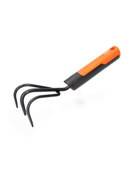 Cultivador de jardineria de 3 púas gris/naranja 29 cm