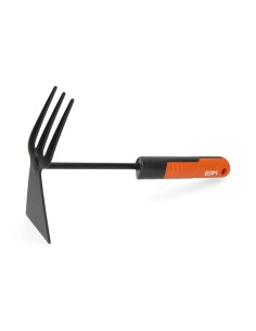 Azada y rastrillo de jardineria gris/naranja 31 cm