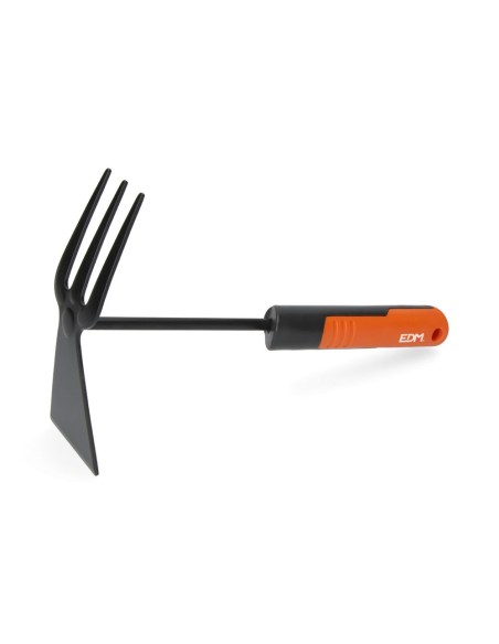 Azada y rastrillo de jardineria gris/naranja 31 cm