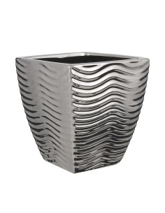 Maceteros orchid cuadrados variados plata 14x16x16cm