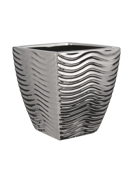 Maceteros orchid cuadrados variados plata 14x16x16cm