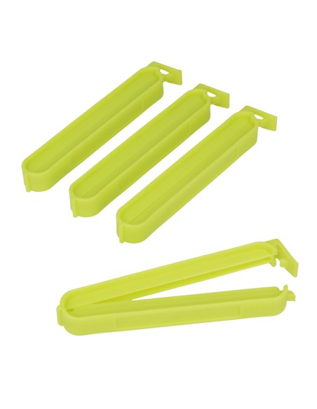 Pinza cierrabolsas grandes 10 cm, colores / modelos surtidos, 4 uds