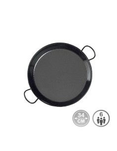 Paellera tradicional de acero esmaltado ø34 cm (6 personas)