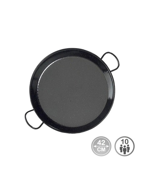 Paellera tradicional de acero esmaltado ø42 cm (10 personas)