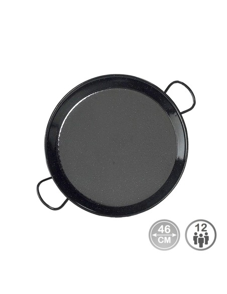 Paellera tradicional de acero esmaltado ø46 cm (12 personas)