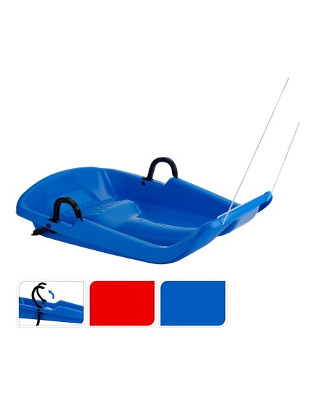 Trineo de nieve con freno doble 80x40x11,5cm (colores surtidos)