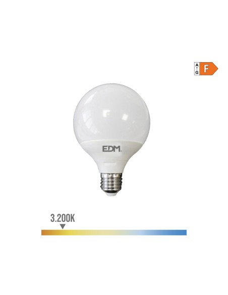 Bombilla globo led e27 10 w 932 lm 3200 k luz calida ø9,5 x 14,1 cm