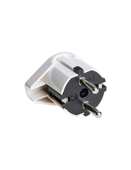 Clavija tipo f t/tl 16a salida lateral 4,8mm blanca (envasada)