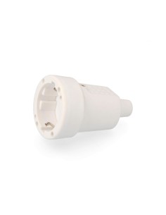 Base aérea goma 10/16a 250v t/tl 4,8mm ip44 blanca (envasada)