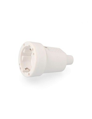 Base aérea goma 10/16a 250v t/tl 4,8mm ip44 blanca (envasada)