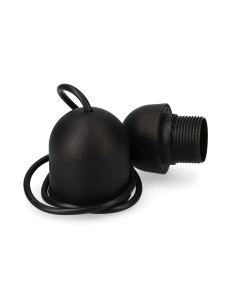 Conjunto colgante negro e27 longitud 80cm (envasado)