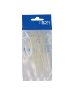 Bridas natural 2,5 x 100 mm nylon alta calidad (bolsa 25 unid.)