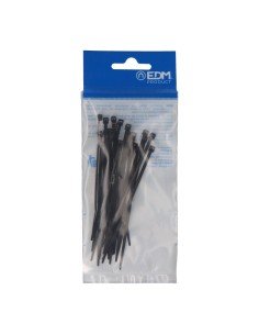 Bridas negras 2,5 x 100 mm nylon alta calidad (bolsa 25 unid.)