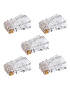 Clavija telefono 8 vias adsl envasadas cat.5 (5 unid.)