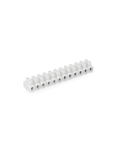 Regleta de conexion de 2.5 mm a 4 mm , 12 conectores, homologada, blanca (envasada)