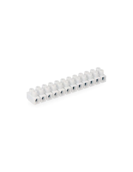 Regleta de conexion de 2.5 mm a 4 mm , 12 conectores, homologada, blanca (envasada)