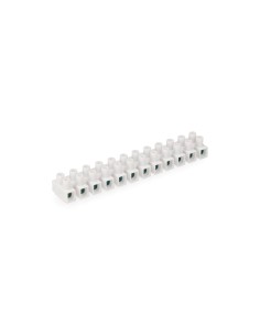 Regleta de conexion de 10 mm , 12 conectores, homologada, blanca (retractilada)