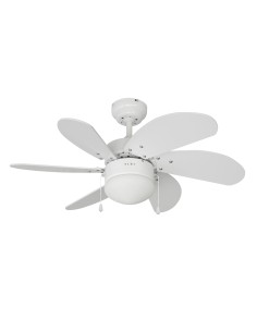 Ventilador de techo modelo aral. color blanco. potencia: 50 w aspas: ø76cm