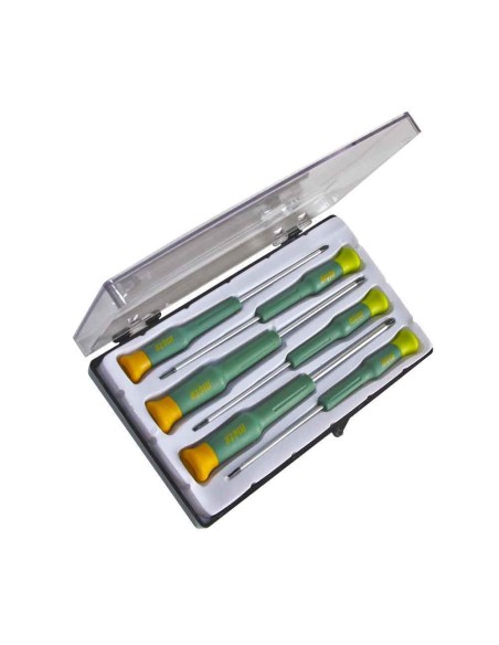 Destornilladores de precisión, 6 piezas 3 ph + 3 planos