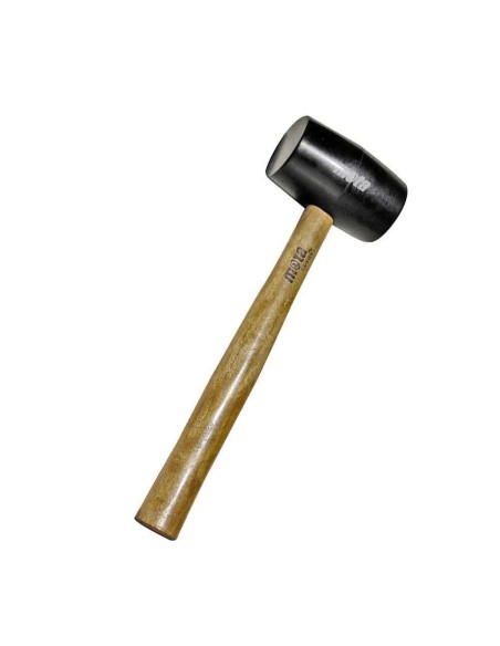 Maza de goma con mango de madera, 500 g