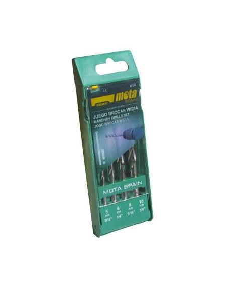 Broca widia standad, juego de 4 piezas, ø5,00 - 6,00 - 8,00 - 10,00 mm