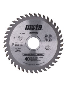 Sierra circular widia ø115 mm 40 dientes