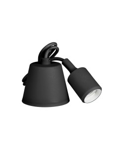 Lampara colgante de silicona e27 60 w color negro
