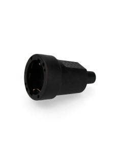 Base aerea de goma 10/16a 250v t/tl ip44 4,8mm negra (retractilada) edm