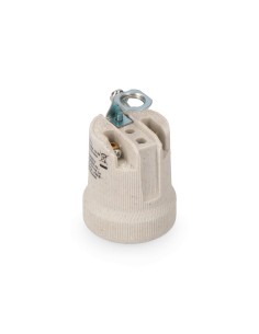 Portalámparas porcelana e-27 beige (envasado)