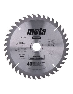 Sierra circular widia ø180 mm 40 dientes