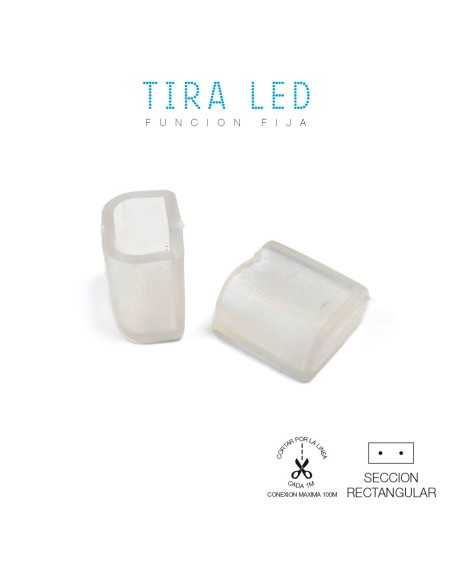 Protector tapon final para tira de led