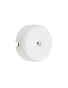 Caja de empalmes superficie, embellecedor porcelana serie vintage ø110mm, estructura interior ø80x40mm blanca