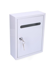 Buzon de acero modelo linear blanco 260 x 200 x 75 mm