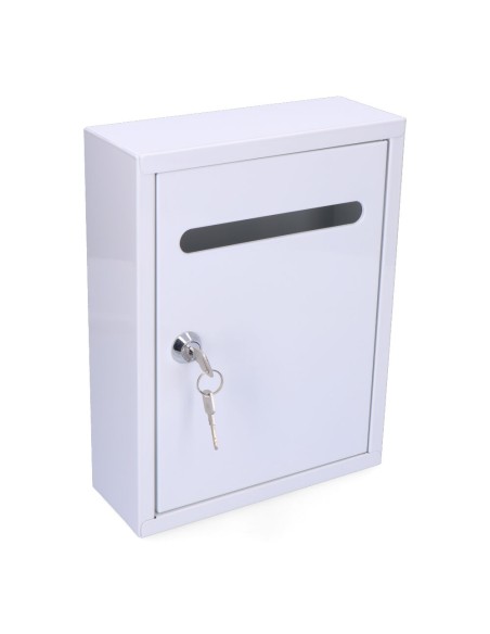 Buzon de acero modelo linear blanco 260 x 200 x 75 mm