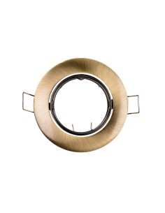 Aro halogeno metálico. oscilante. color oro viejo. ø8,4cm edm