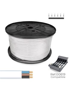 Manguera plana 3 x 1,50 mm blanca, 250 m. (bobina grande)