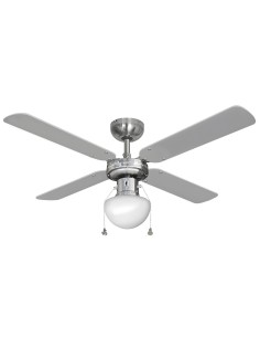 Ventilador de techo modelo caribe. color cromado. potencia: 50w aspas: ø102 cm edm
