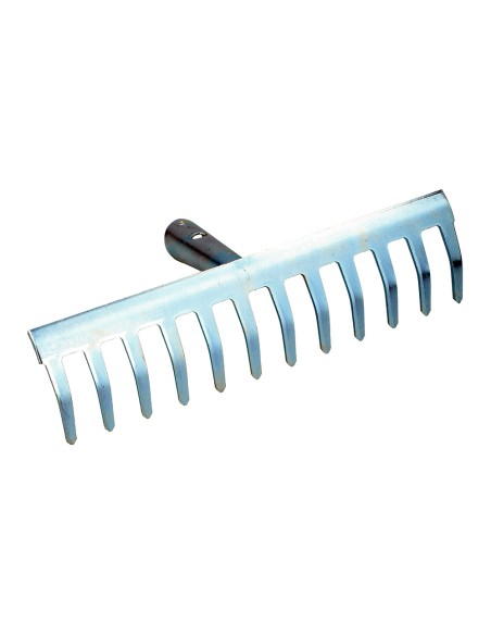 Rastrillo metálico de acero galvanizado 12 dientes 29,5 x 13 cm