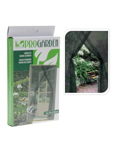 Mosquitera negra 150 x 220 cm, 2 hojas de 75 x 220 cm