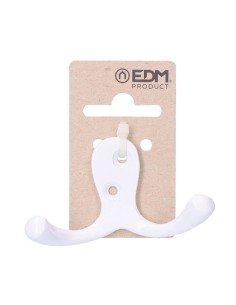 Colgador doble de aluminio blanco