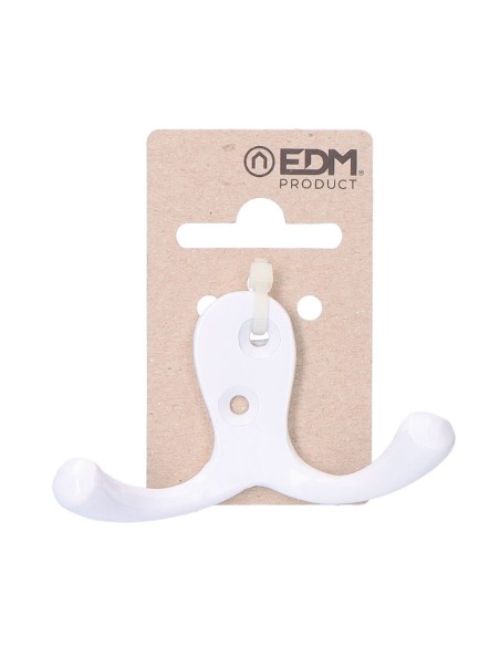 Colgador doble de aluminio blanco