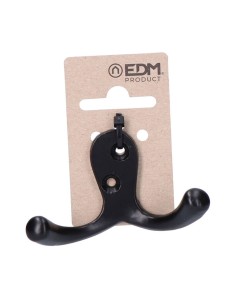 Colgador doble de aluminio negro